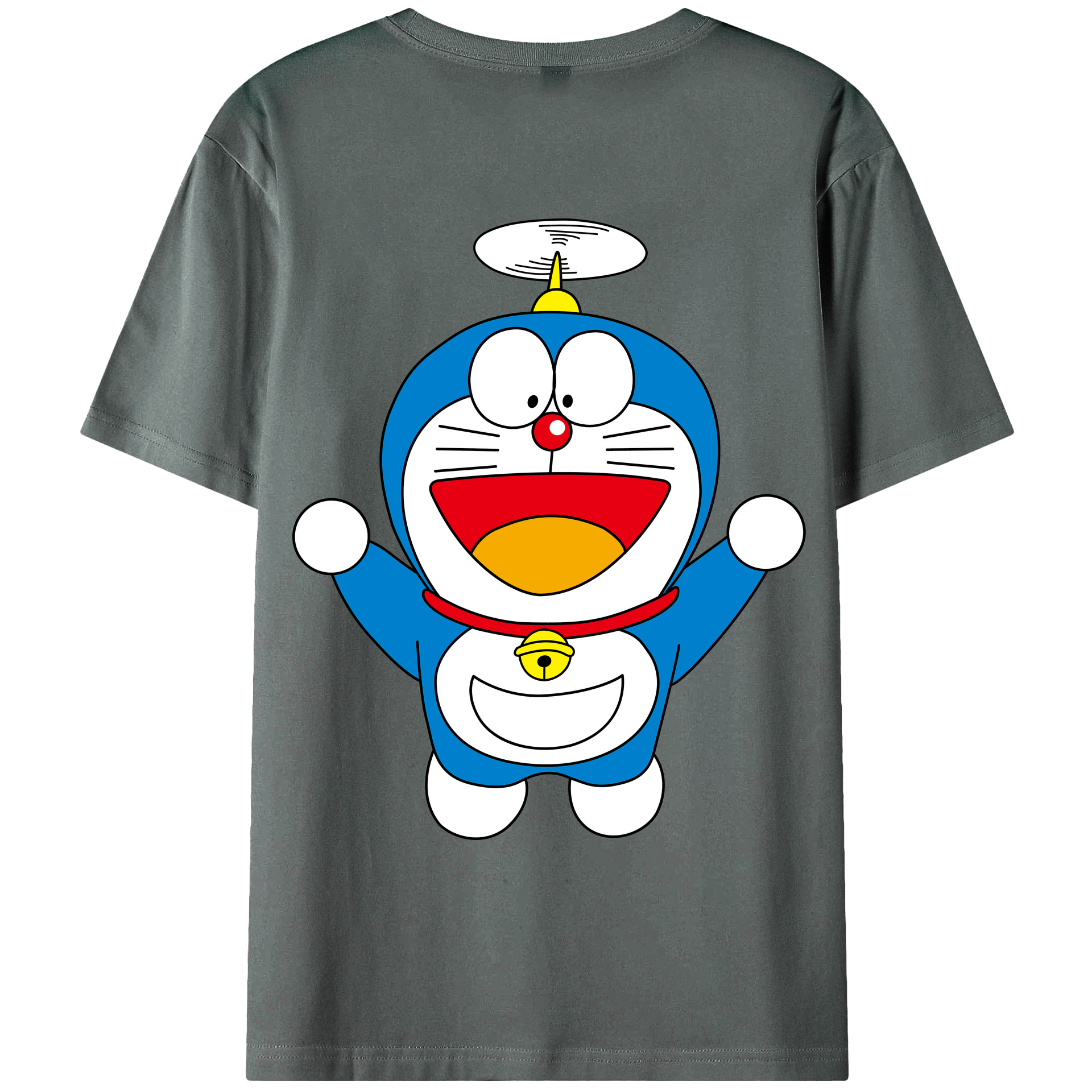 （画像用） ドラえもん Doraemon 綿100％ メンズ半袖Tシャツ（バックプリント） 通気性